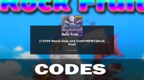 Rock Fruit Codes [30 Accessories+Easter Egg] (August 2024).